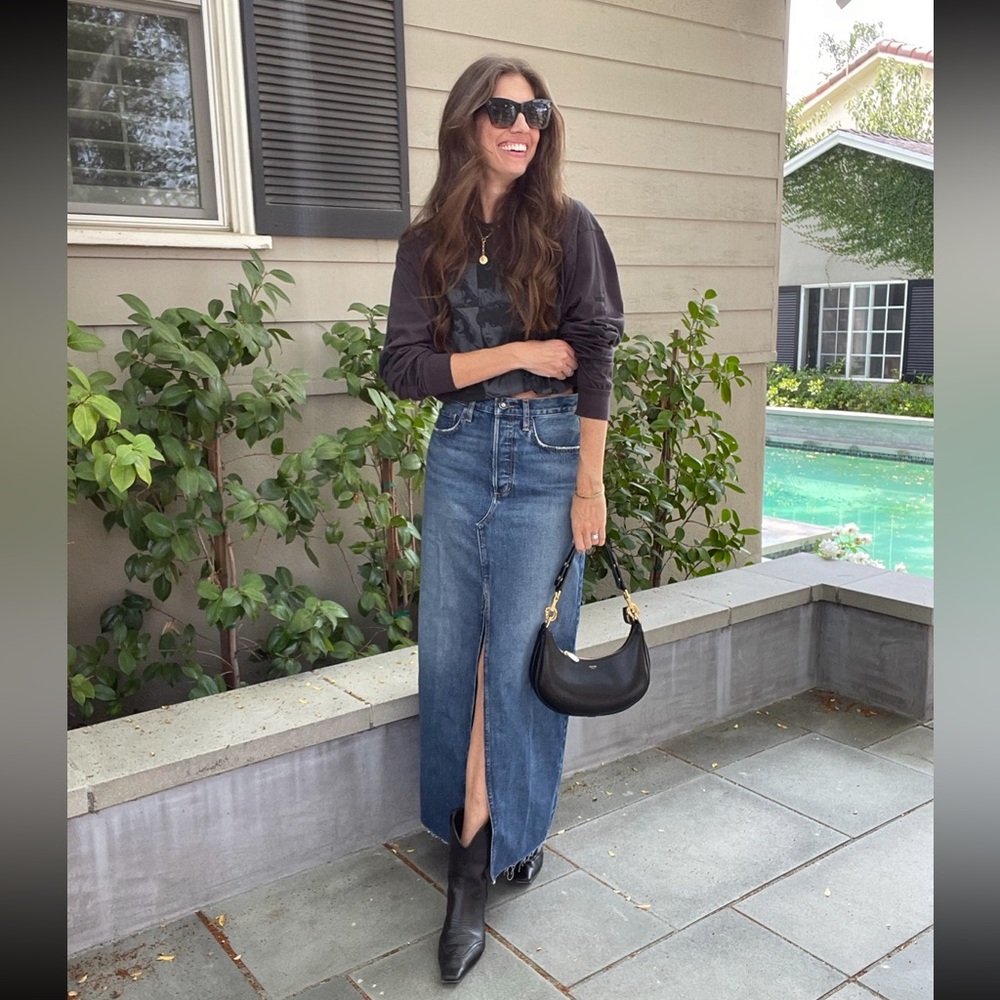 Favorite Daughter Denim Maxi Skirt size 26 worn twice